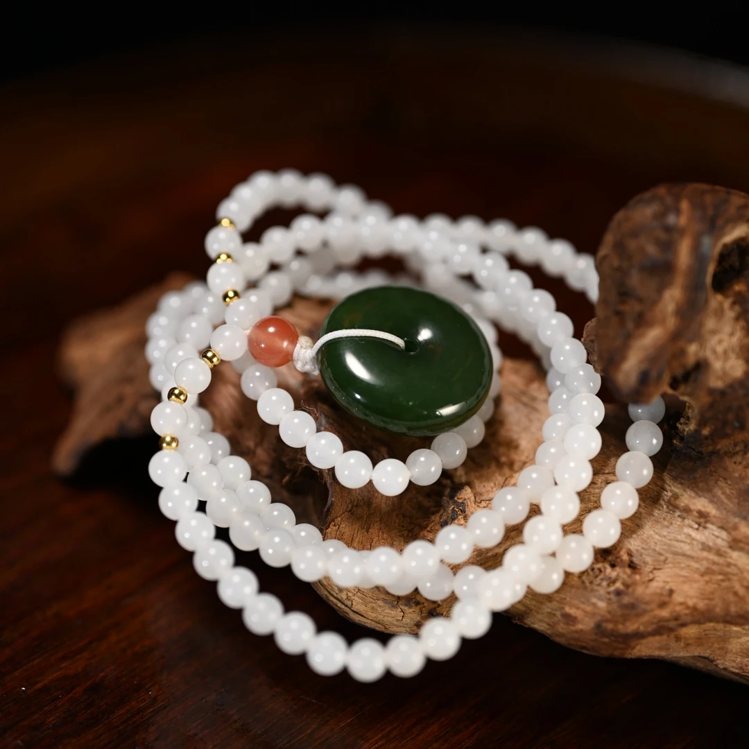 LOT8824 2511260079和田玉碧玉平安扣挂件/保利