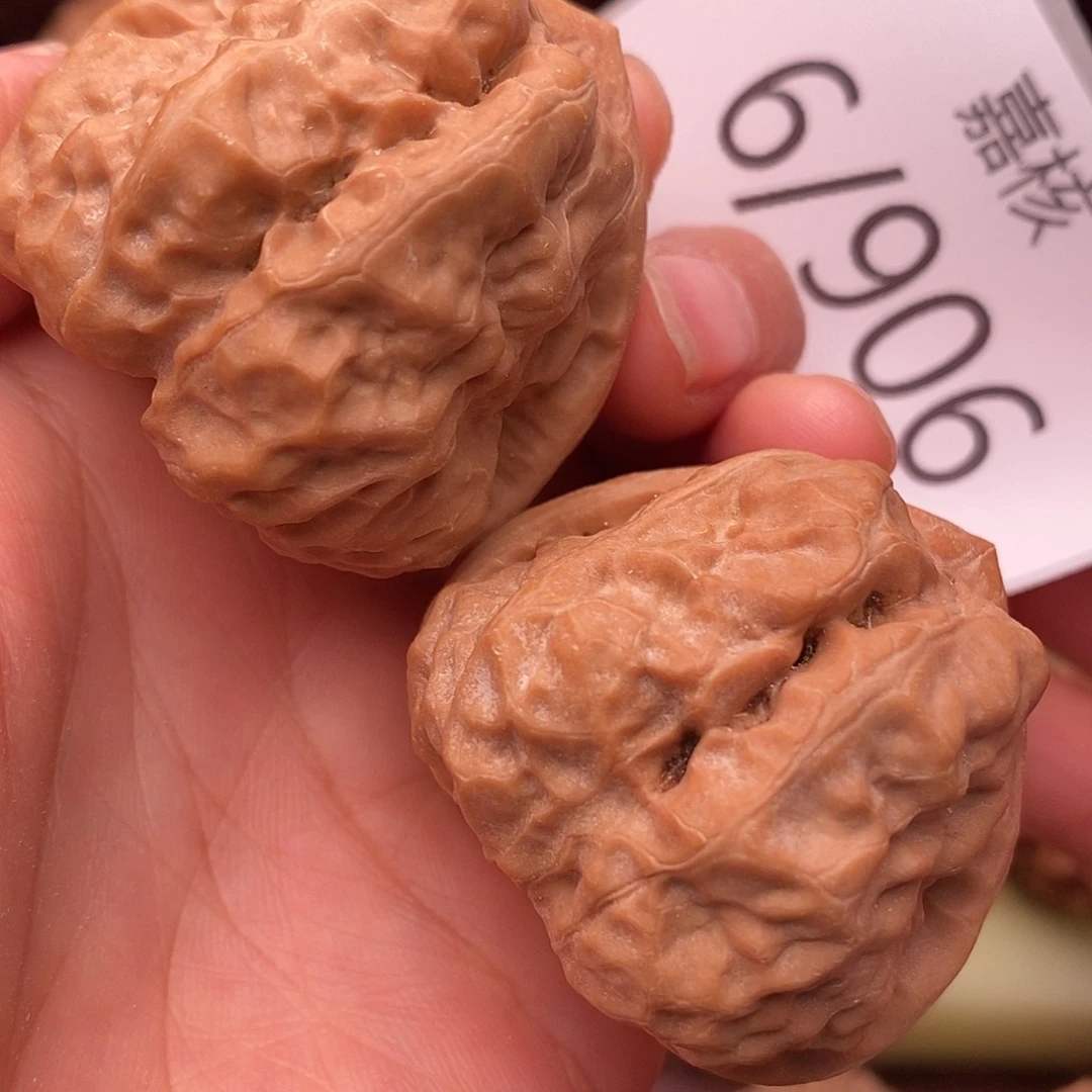 黑***豁文玩核桃把件41三角箭蛤蟆头