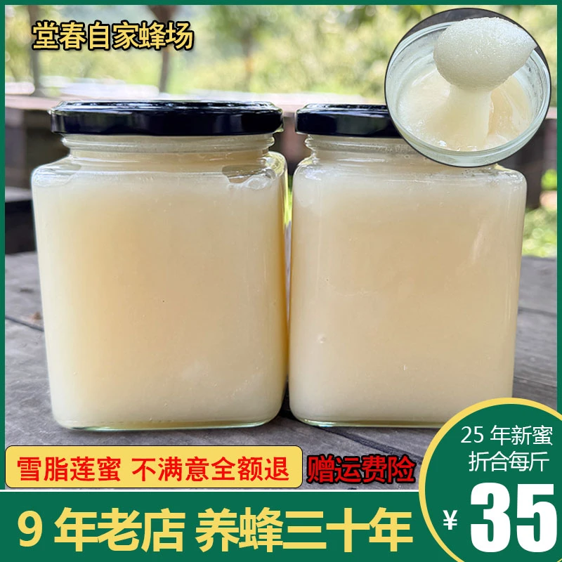 云南高原雪莲脂蜜农家天然原蜜蜂蜜苕子蜜结晶蜜
