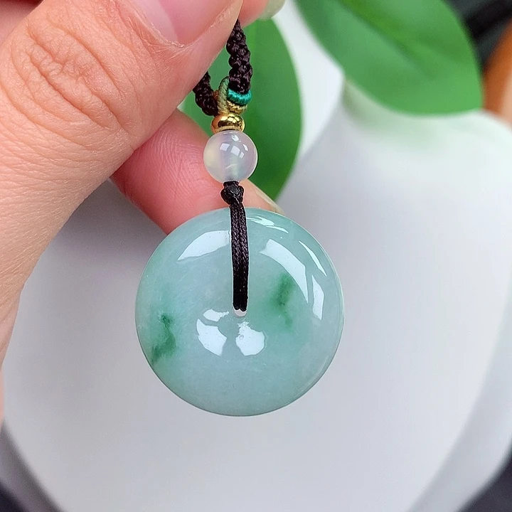 颈饰未镶嵌翡翠平安扣 24.4x10mm