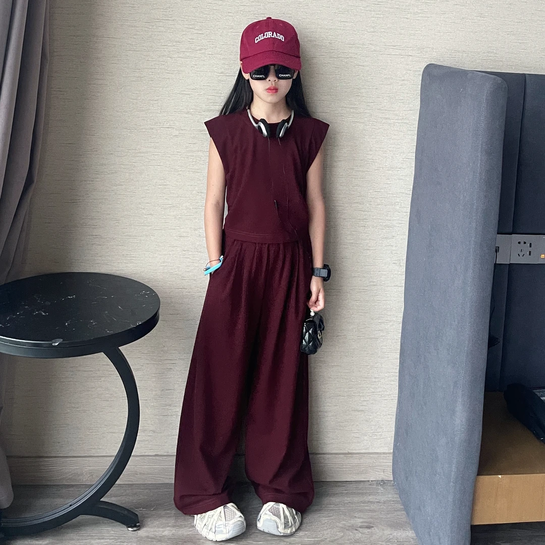 女童中大童中国风时尚套装复古休闲宽松唐风美学赫本风慵懒风古风