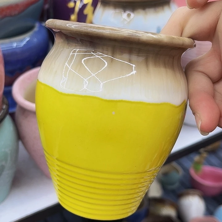 多肉绿植陶瓷花盆9.9包邮，有孔