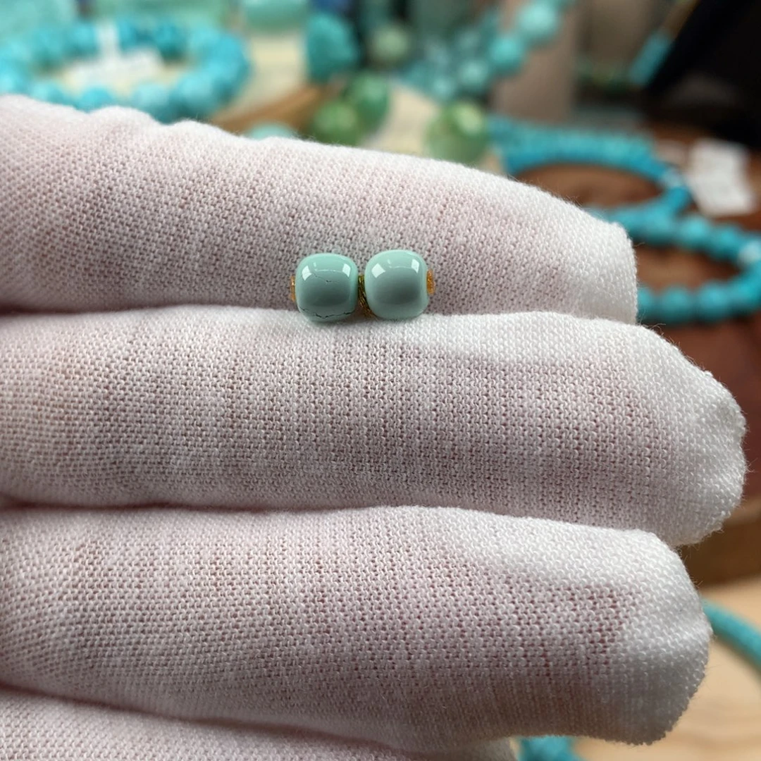 绿松石未镶嵌珠宝奇石5.8mm