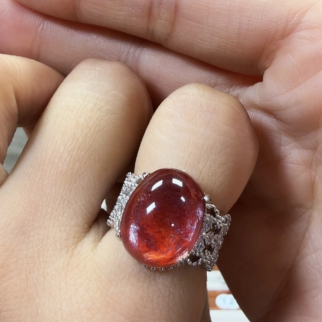 银S925镶嵌水晶戒指