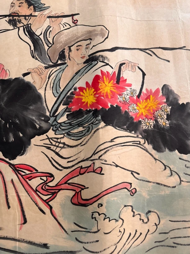 八仙过海人物画悬挂茶室办公室