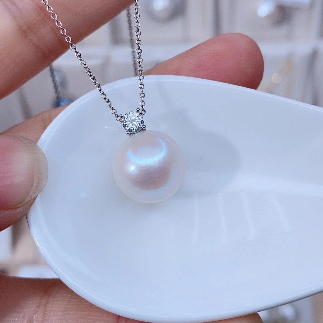 颈饰银S925镶嵌淡水珍珠