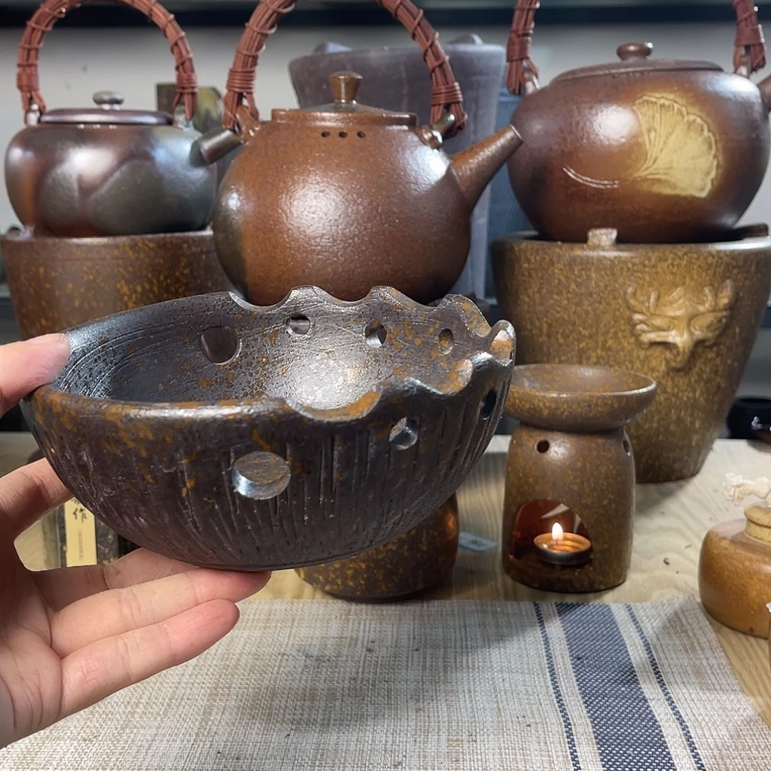 壶紫砂粗陶实用茶器