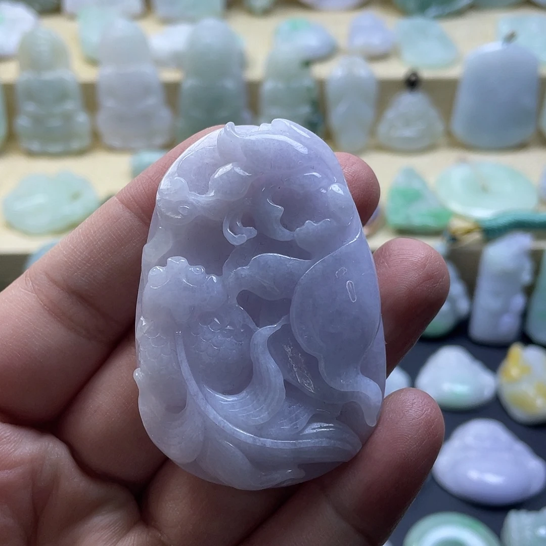 翡翠未镶嵌颈饰纯天然翡翠