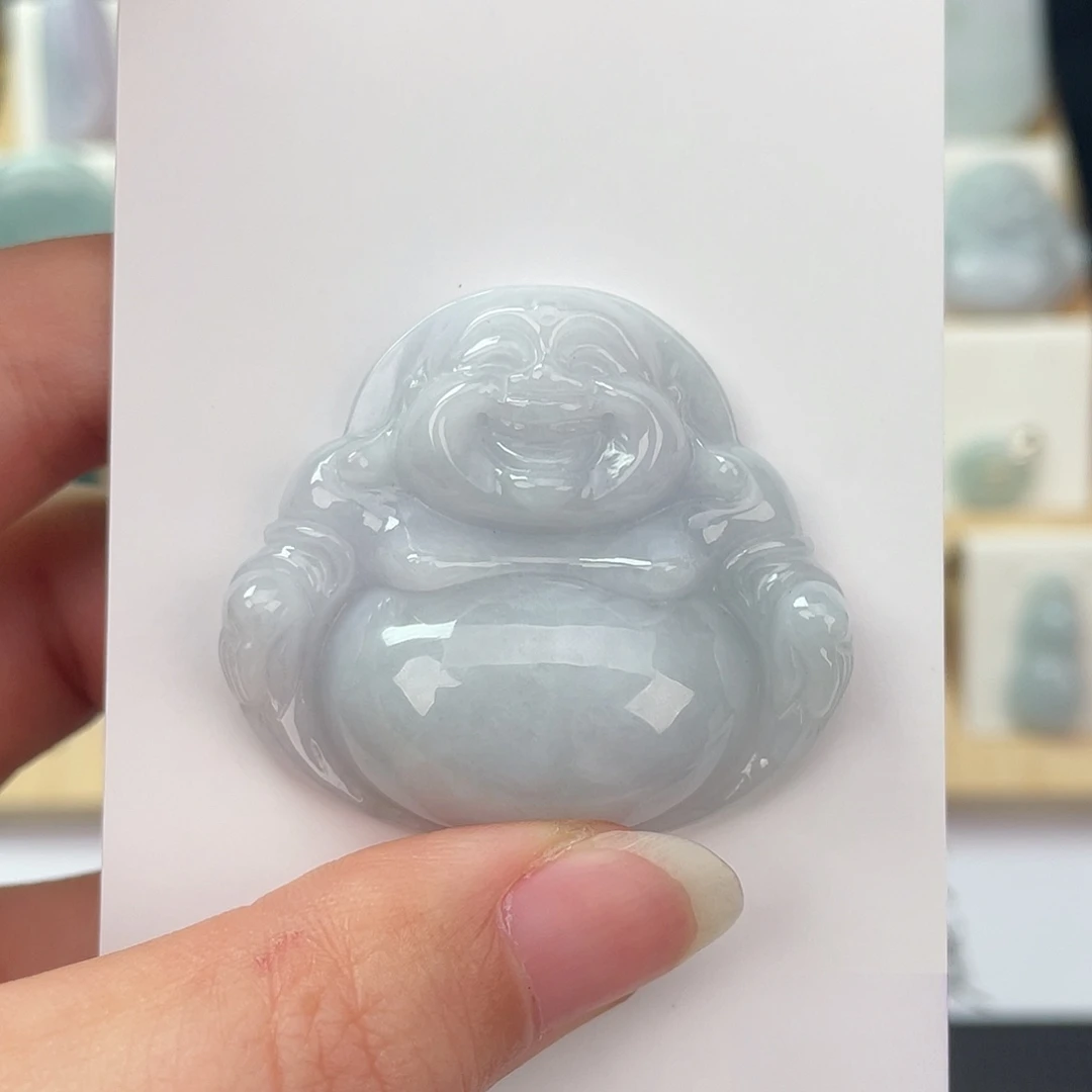 翡翠未镶嵌颈饰佛公