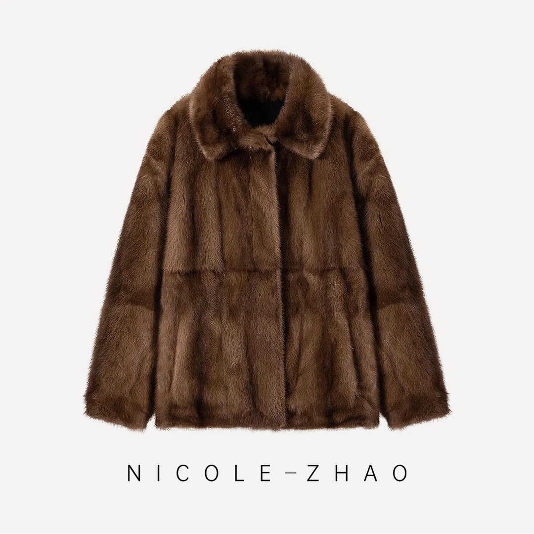 【贵姐NICOLE】顶奢玩家收藏级北美野生水貂两面穿皮草外套5NWP052