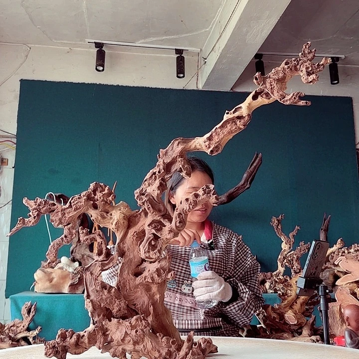 蓝***人木286 金色红木羊蹄甲半成品