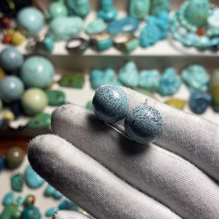 绿松石未镶嵌绿松石圆珠14.2