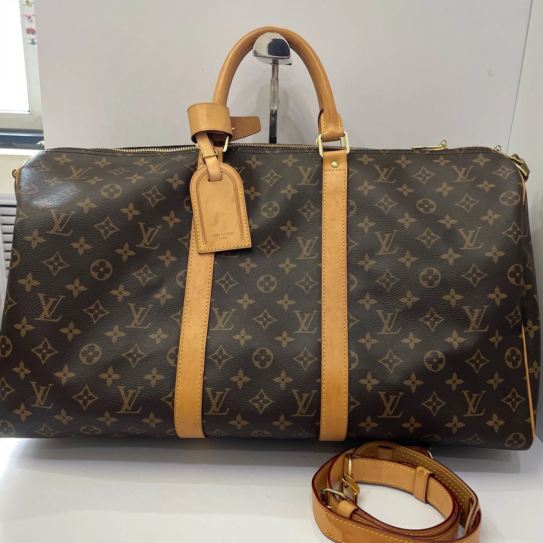 95新 LouisVuitton/路易威登 棕花旅行袋 keepall
