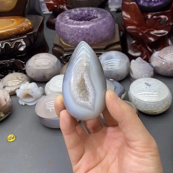 紫晶未镶嵌摆件精抛龙蛋