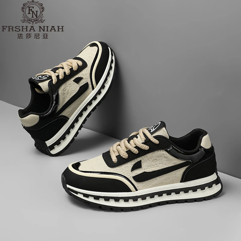 法莎尼亚秋季新款潮流老爹鞋百搭休闲时尚拼色舒适软底耐磨运动鞋