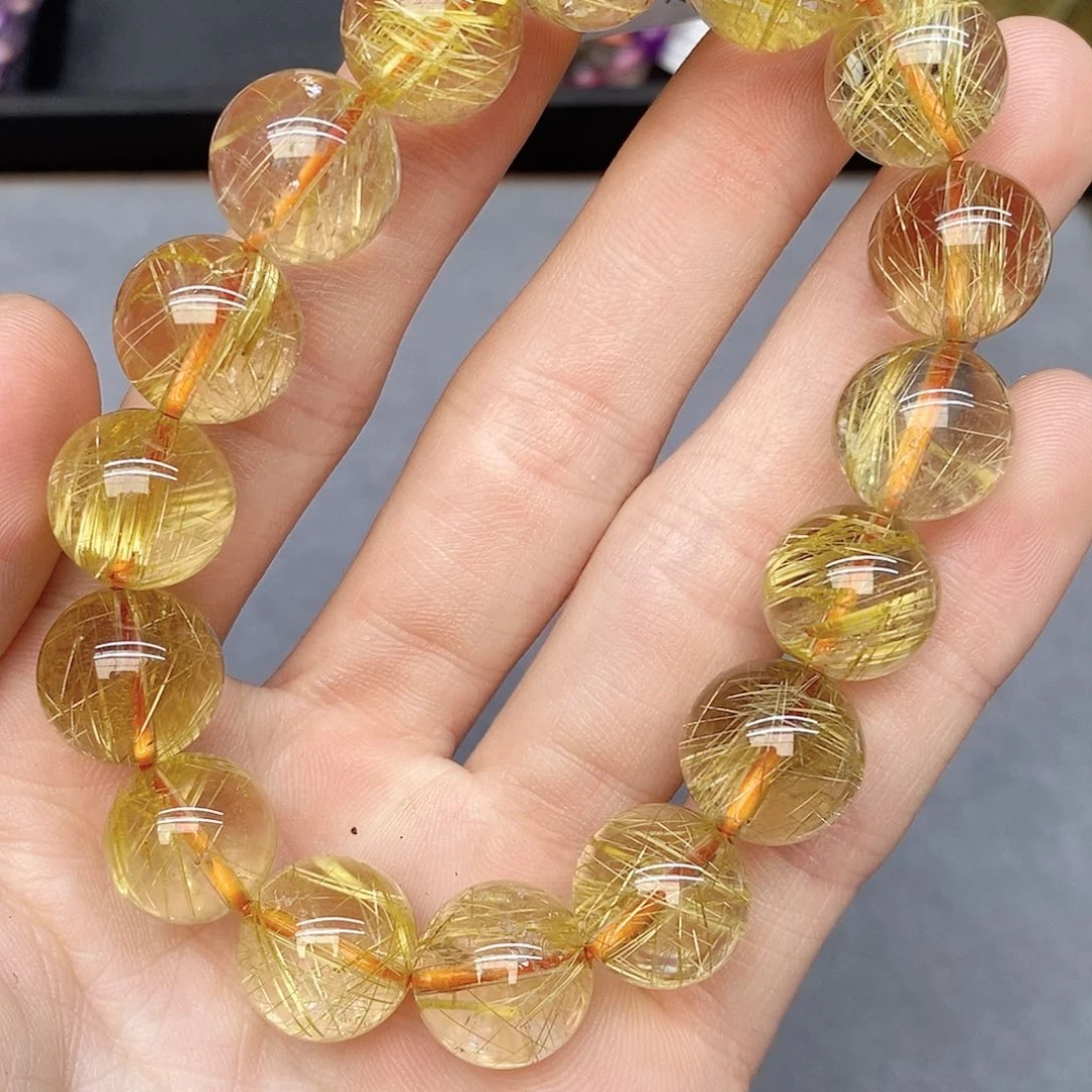 水晶手链未镶嵌34金发13mm