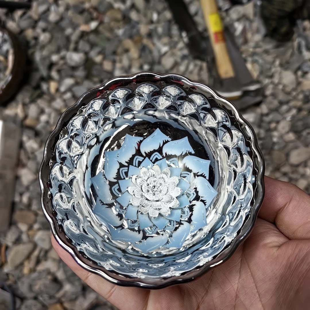 i冰清玉洁花开蓝银莲 茶器茶杯主人杯A（无礼盒）