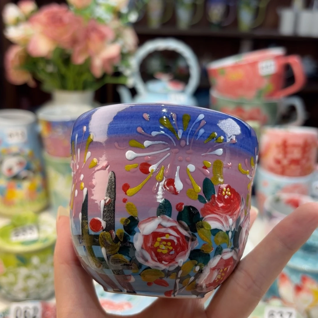 瓷片景德镇手绘高温釉下彩陶瓷茶具