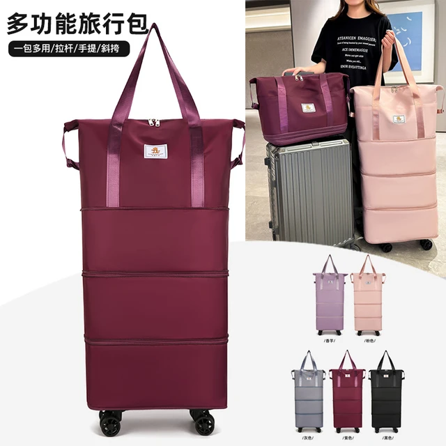 骆驼动感万向轮旅行包大容量女拉杆手提轻便出行待产收纳包旅游行