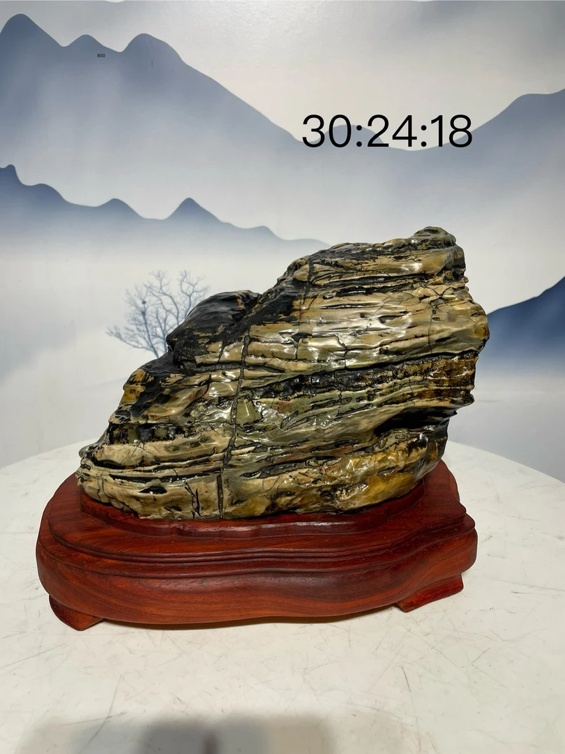 精品天然九龙壁奇石家居饰品摆件大型原石头摆件尺寸30-24-18