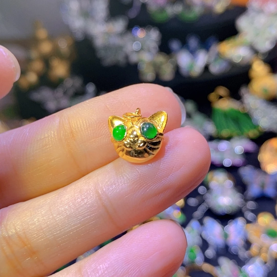 翡翠银S925镶嵌颈饰天然翡翠