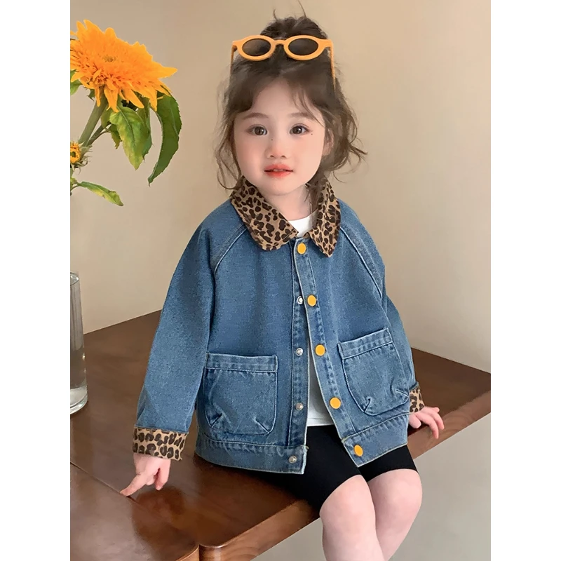 女童牛仔外套春秋2025新款儿童洋气宝宝秋季长袖时髦夹克秋装上衣