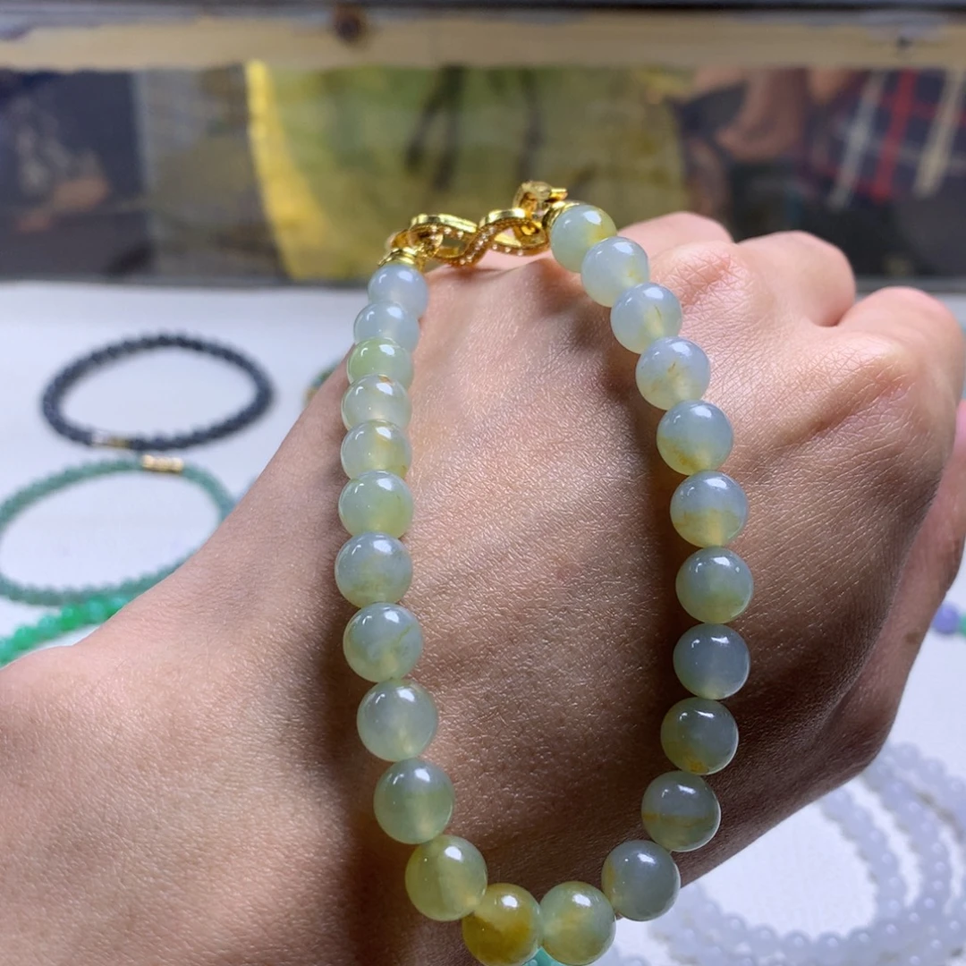 定制翡翠未镶嵌缅甸翡翠a货卡8冰黄