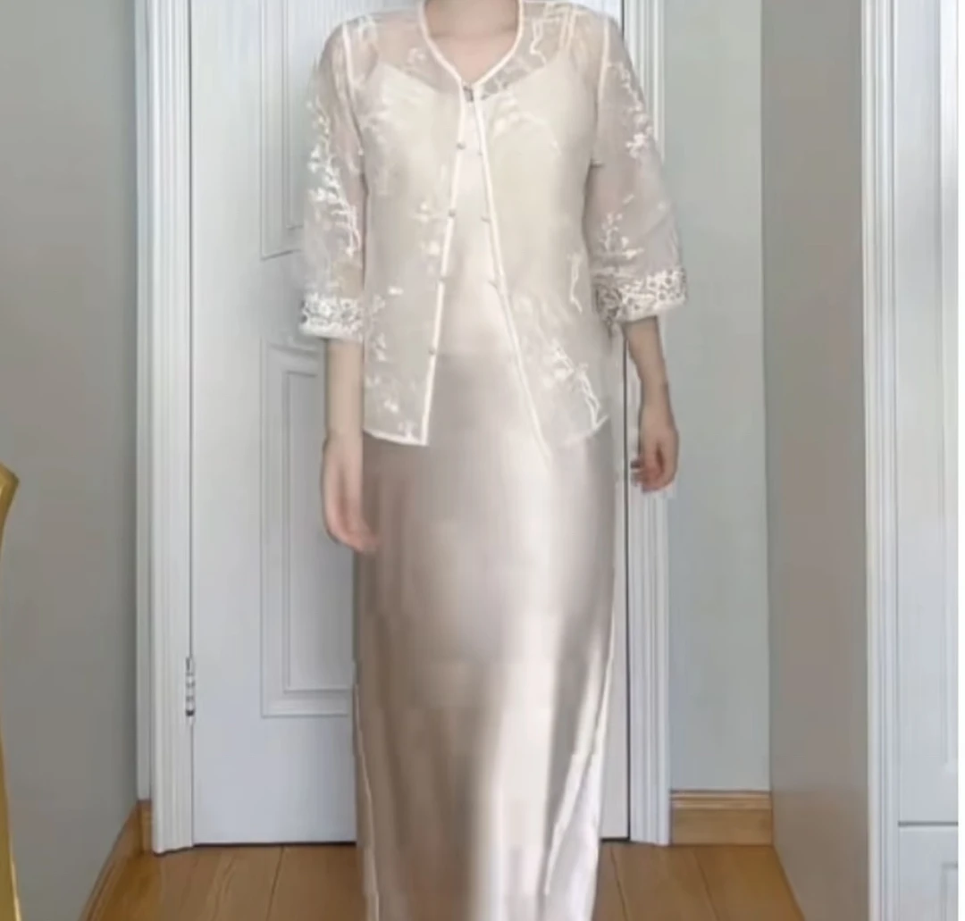 新款国风开衫吊带连衣裙女装