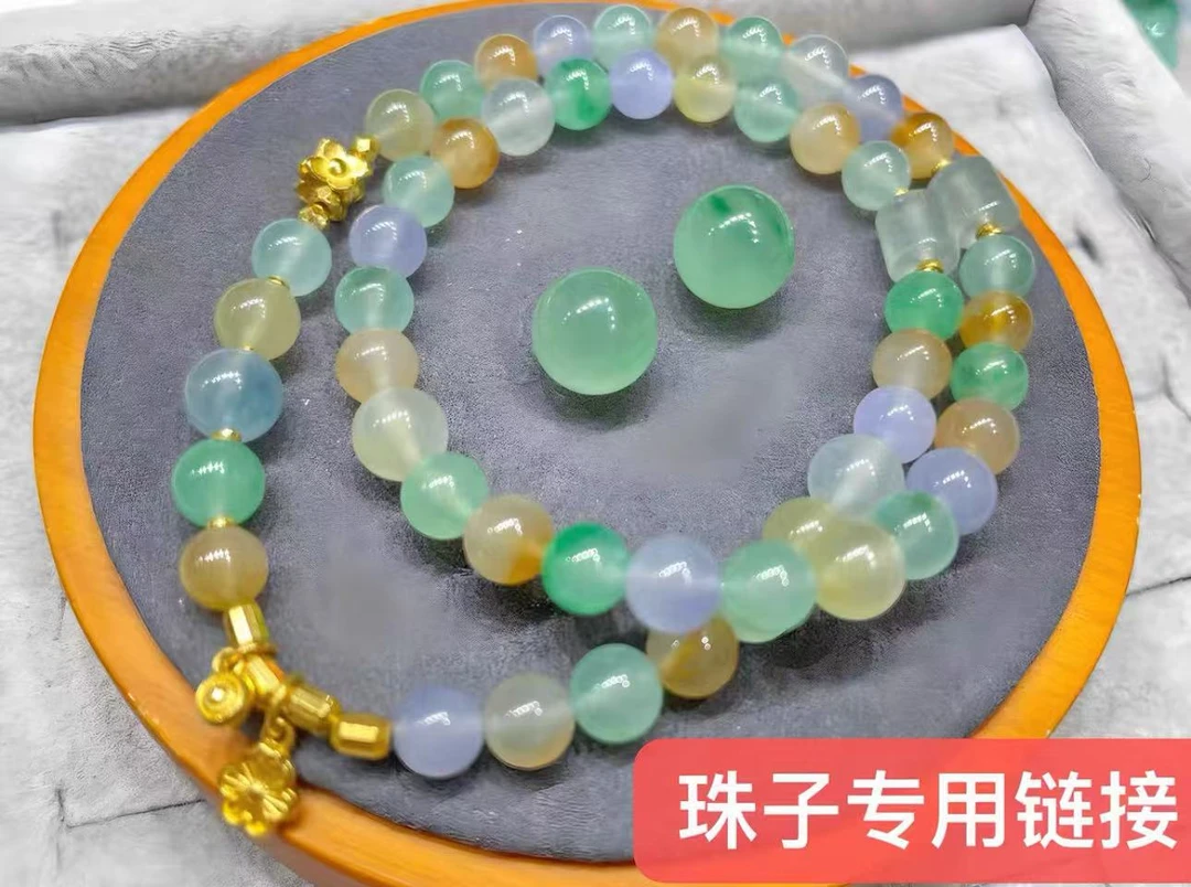缅甸翡翠A货珠链～小硕店珠珠单圈