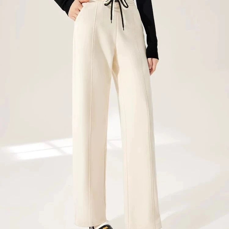 【直播专享】K634653休闲裤 香影直筒裤女高腰2024秋冬季新款宽松