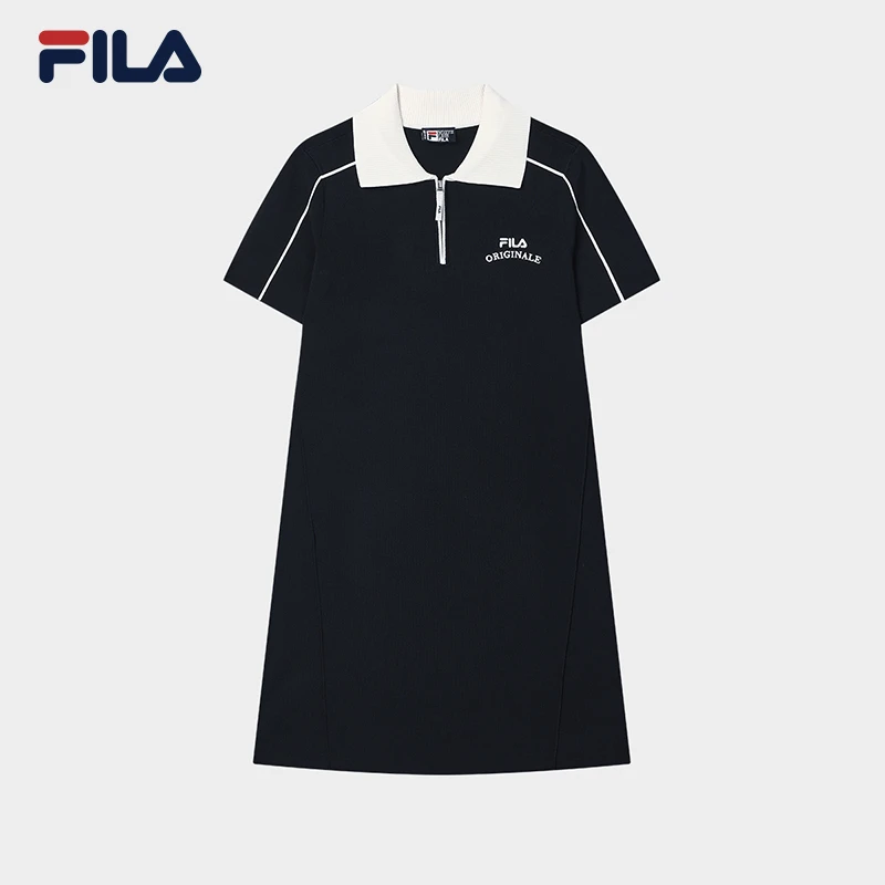 FILA斐乐新款女子【简约舒适显瘦编织连衣裙】运动风F11W529306F