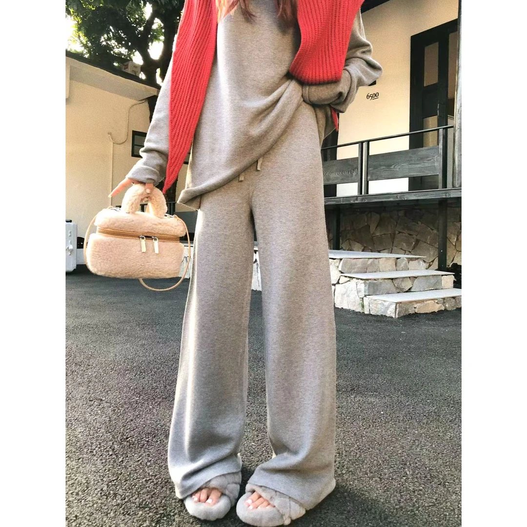 婉君Q【年度纸片人】羊毛混纺纸片人显瘦无同款套装LWJ25C3TZ3060