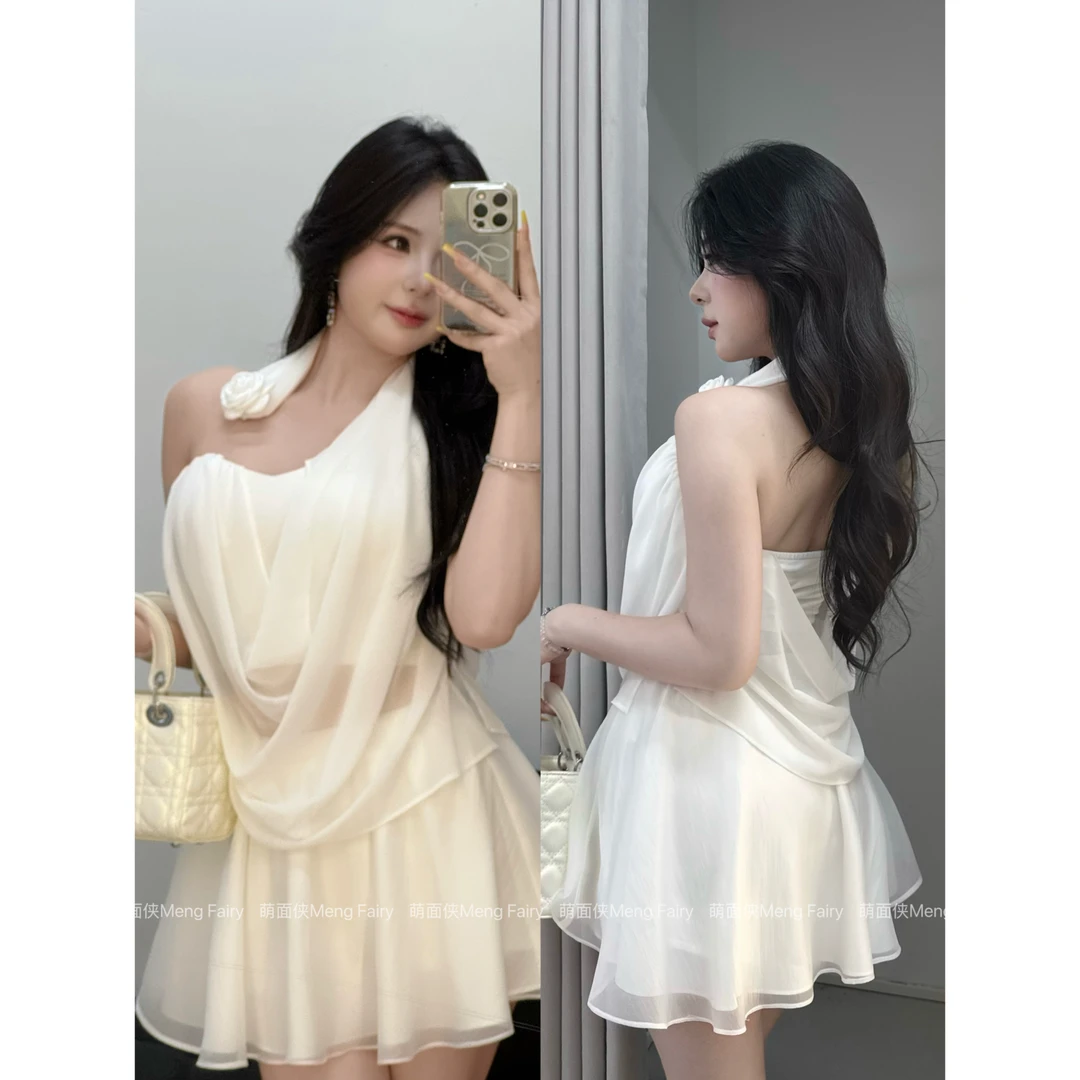 萌面侠清清【贵感千金】设计感气质上衣高腰半裙气质套装6178M6197M