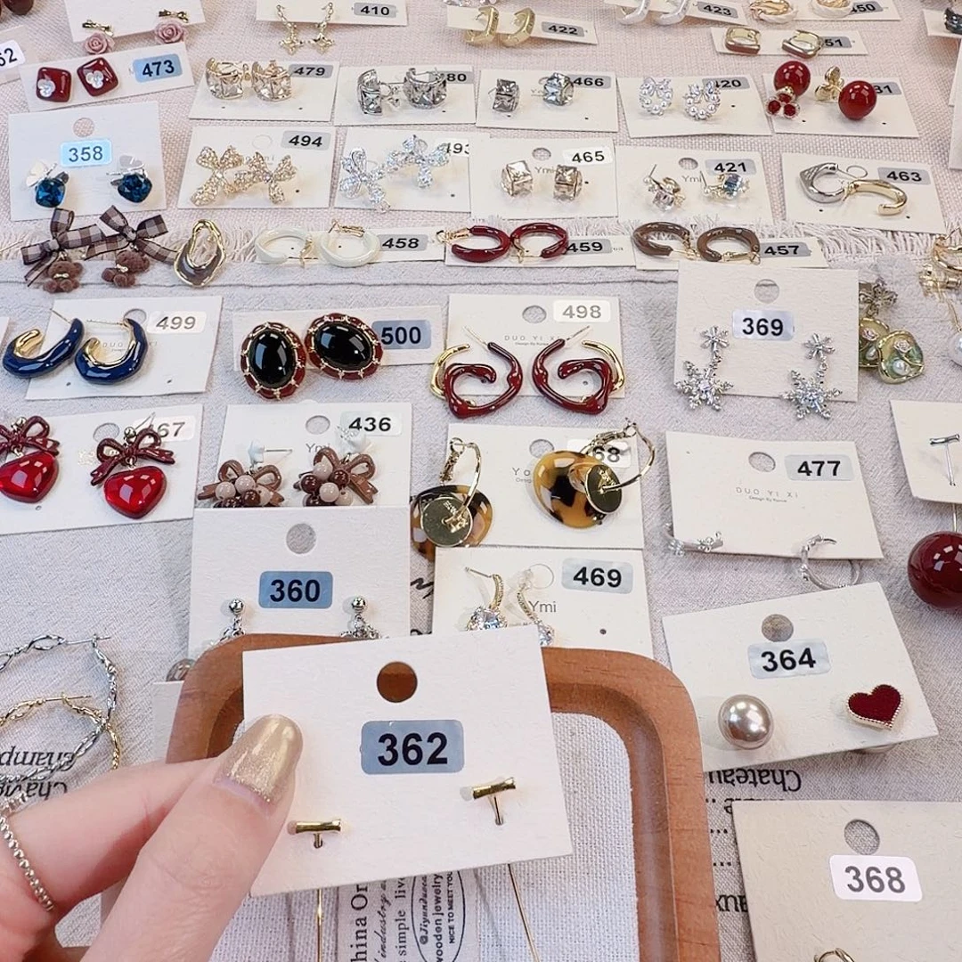 仿珍珠铜合金925银耳钉