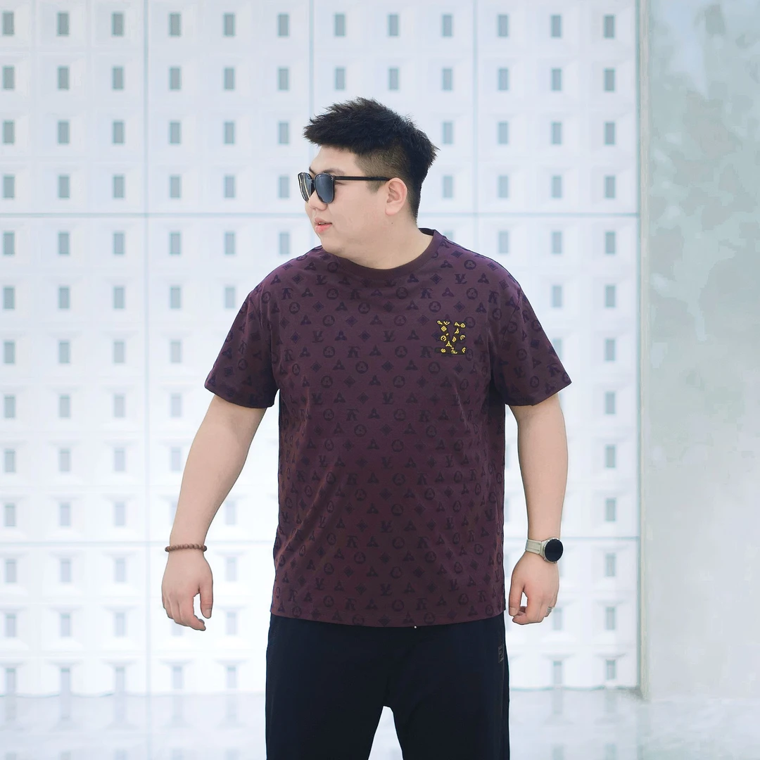 大码男装 夏季新款 短袖72596时尚印花半袖