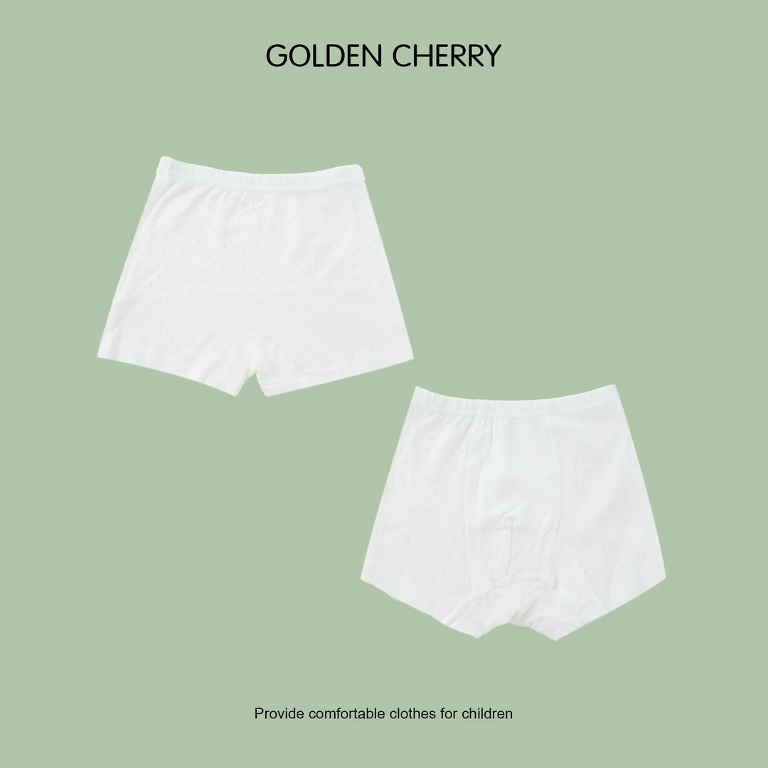 【金樱桃 Golden cherry】小童纯色四角内裤（三条装）YJ004