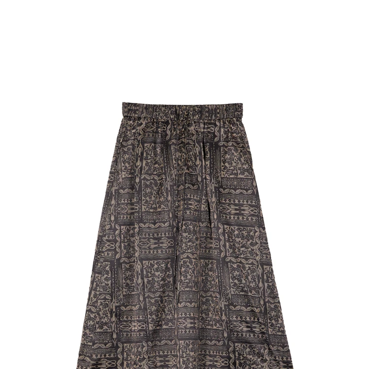 度假风重磅桑蚕丝印花优雅半裙CD2168042