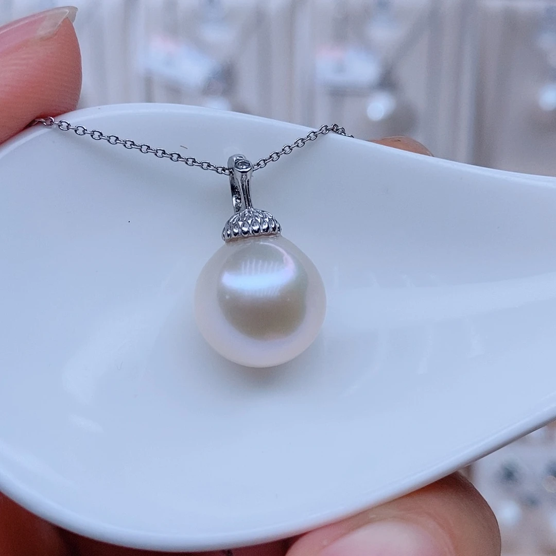 银S925镶嵌颈饰淡水珍珠