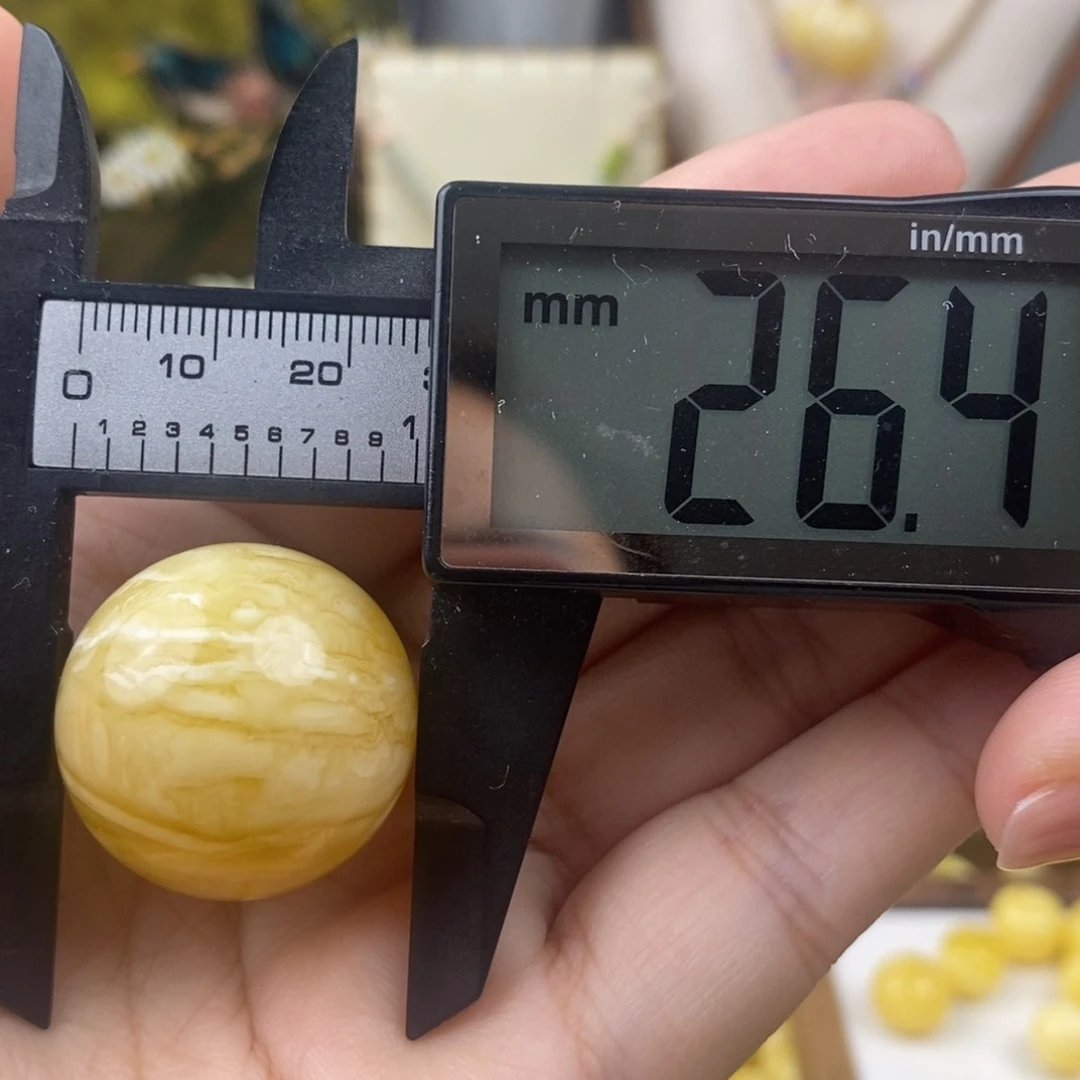 未镶嵌琥珀裸石蜜蜡圆珠