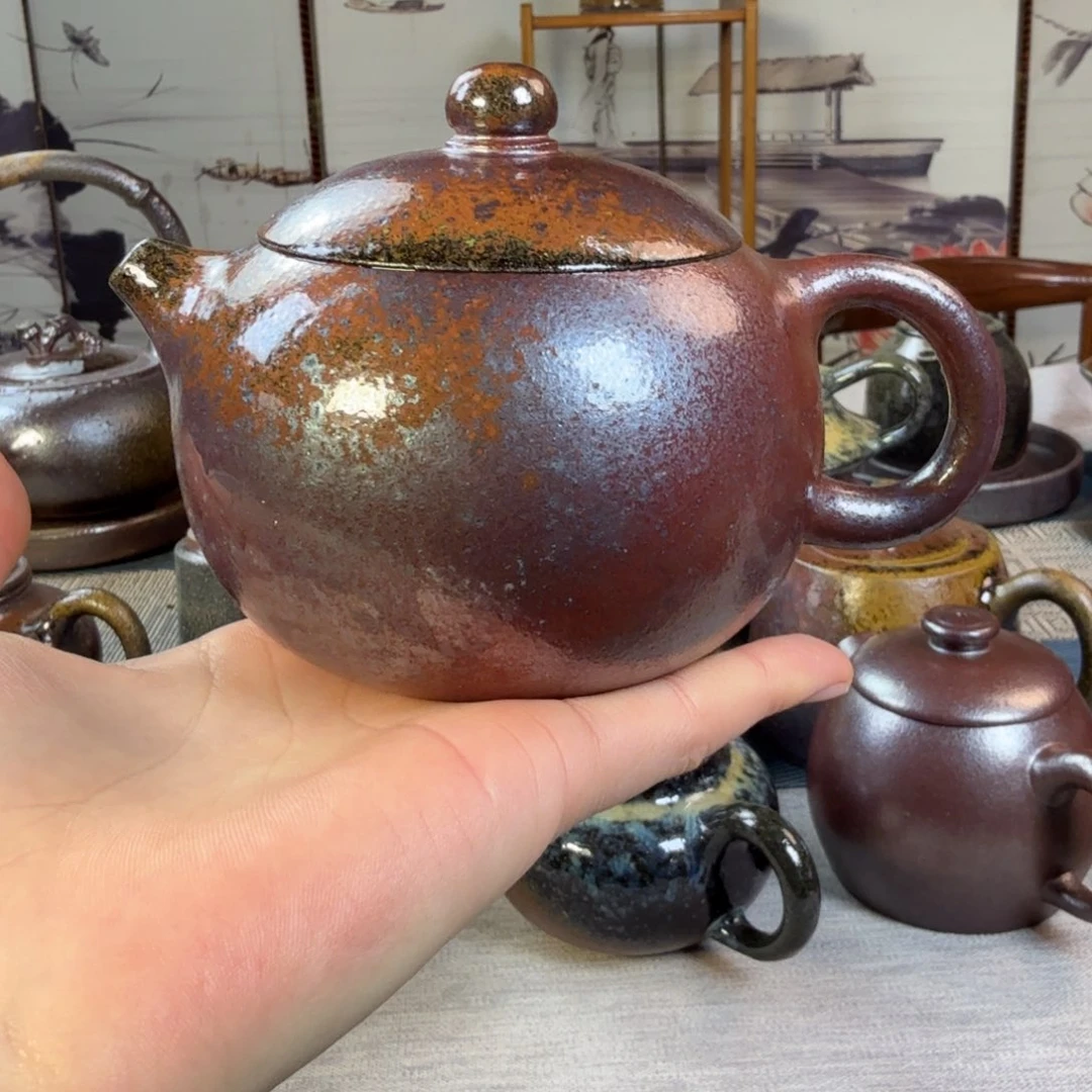 壶柴烧紫砂西施壶