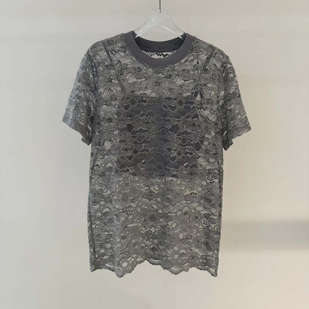 蕾丝衫-云艾诺丝百搭高端蕾丝上衣5003