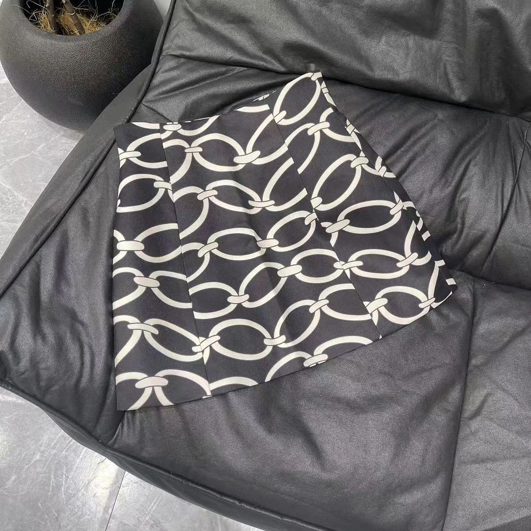 【晨浠定制】新款时尚轻奢百搭链条短款半裙1798