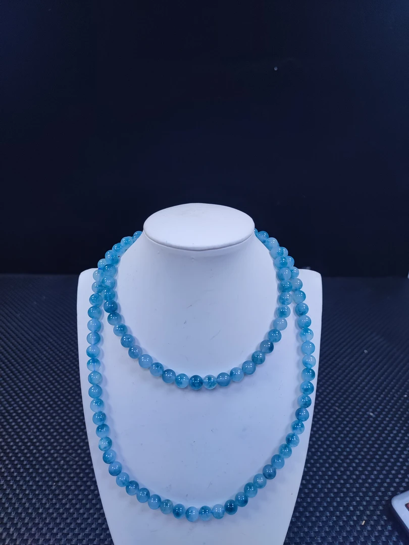 高冰蓝色108项链8mm发一条J50