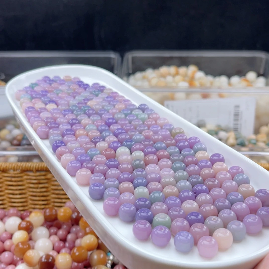 白玉菩提吊坠a10mm150颗。薰衣草紫玉