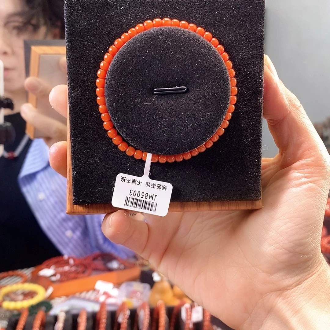 手串未镶嵌南红玛瑙陳*大玉华柿子红5003