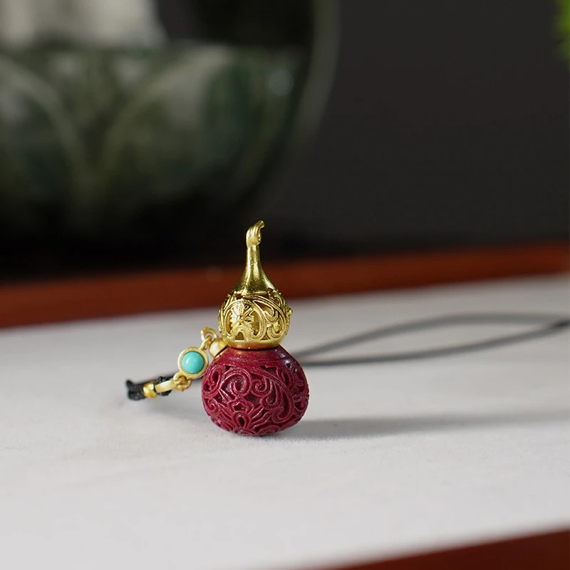 含辰砂工艺品【静远】葫芦时尚百搭国风吊坠