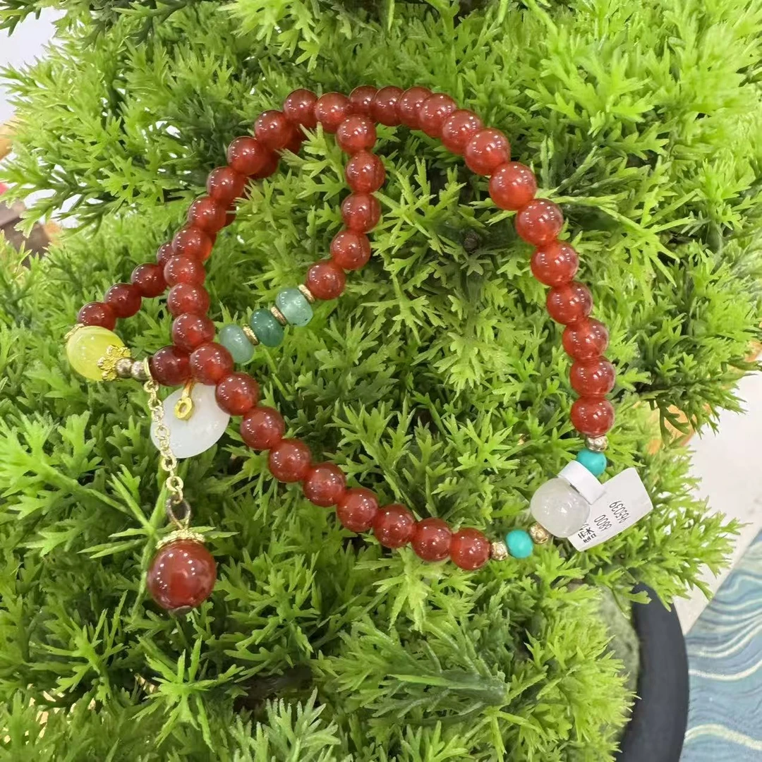 S1122-1红玛瑙多圈手串无礼盒