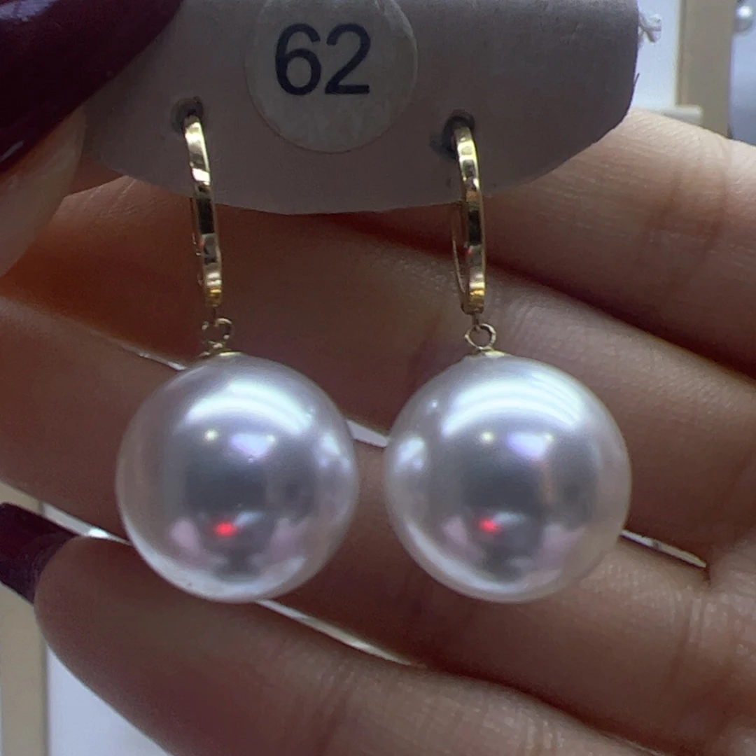 淡水珍珠耳饰18K金镶嵌