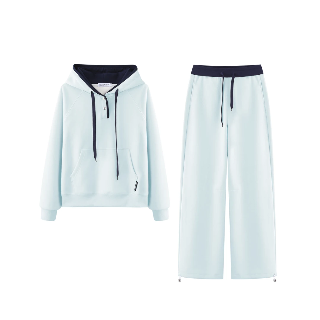 柜子货【北卡蓝】25年新款高品质薄款阔腿裤套装C2522