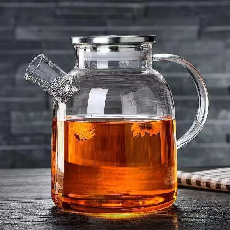 加厚耐热大容量玻璃凉水泡茶壶透明家用果汁煮茶壶冷水壶水具